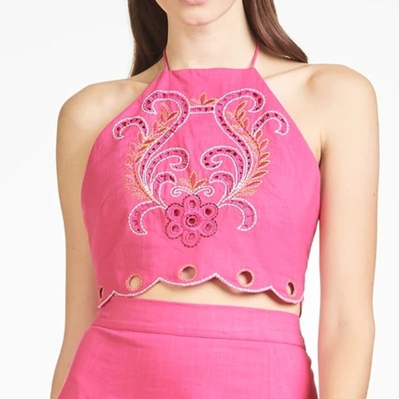 SACHIN + BABI Kiki Halter Top In Fuchsia - Picture 1 of 6